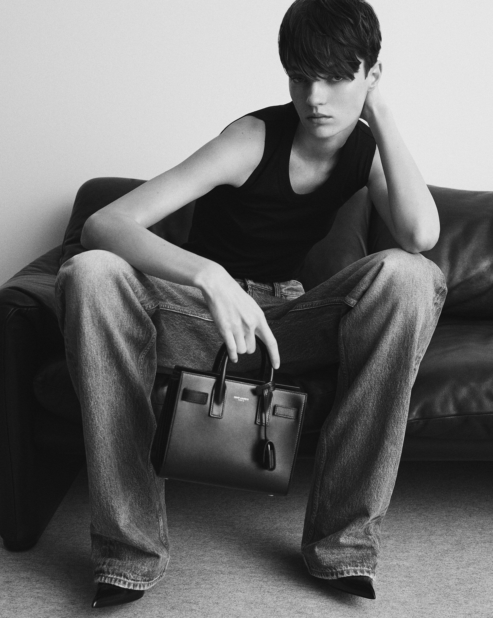 SAC DE JOUR IN CROCODILE-EMBOSSED LEATHER - NANO