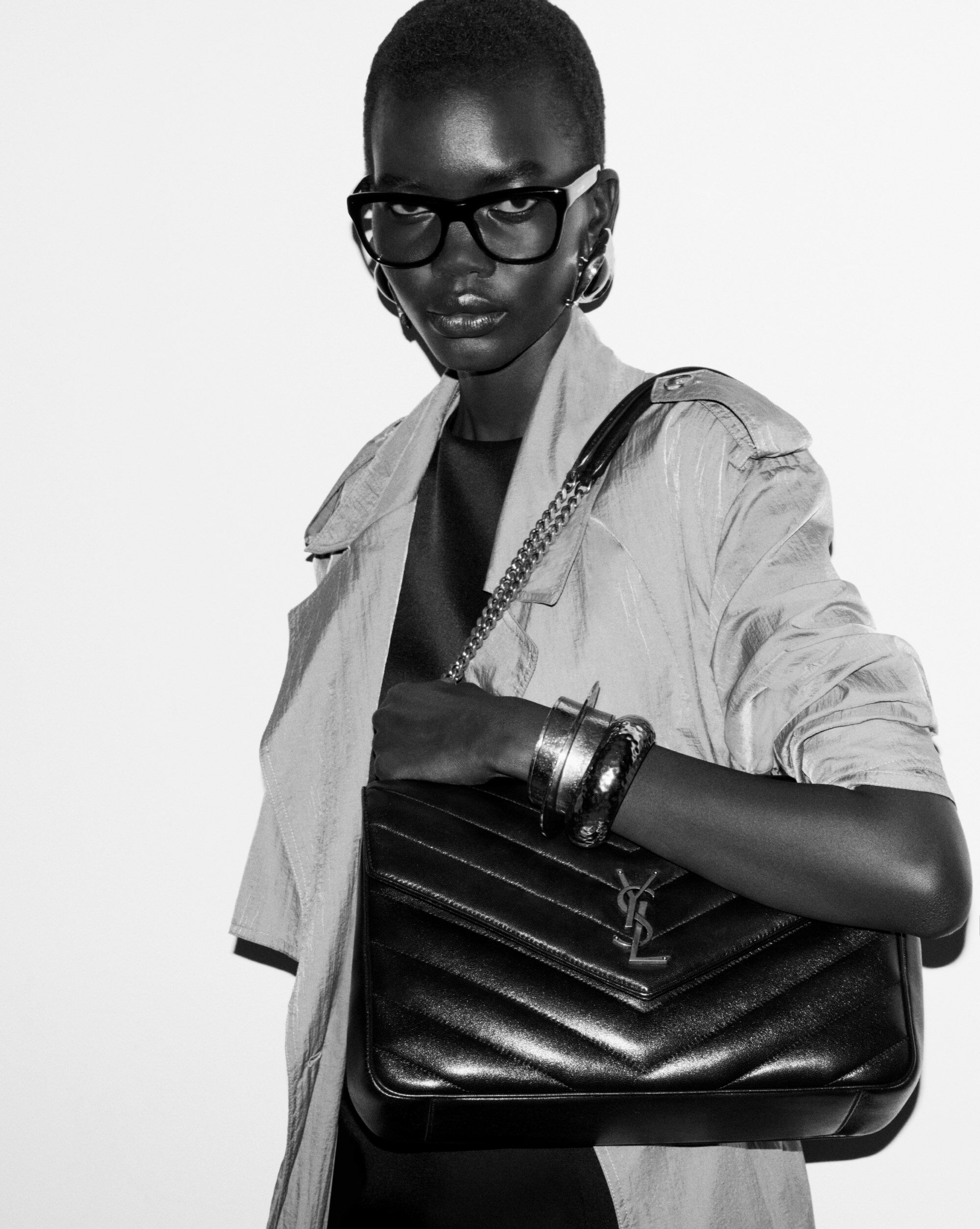 LOULOU large in MATELASSÉ suede