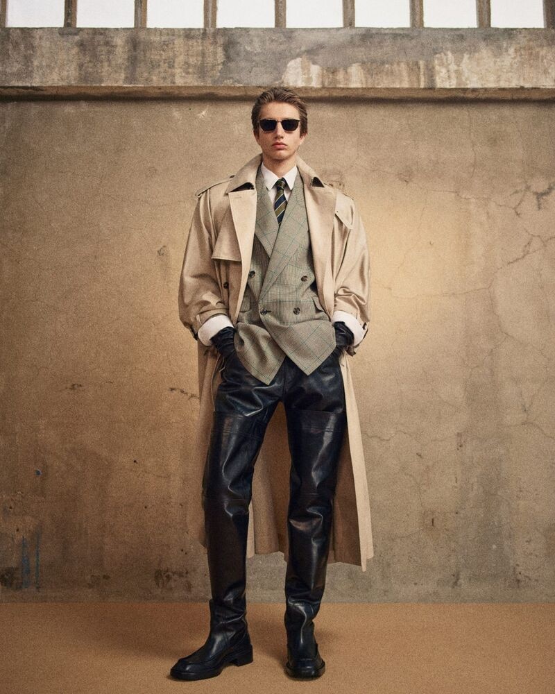 jacket in prince of wales wool