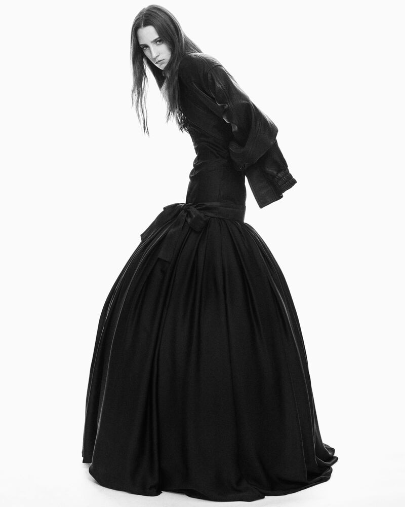 bomber jacket in bubbled lambskin