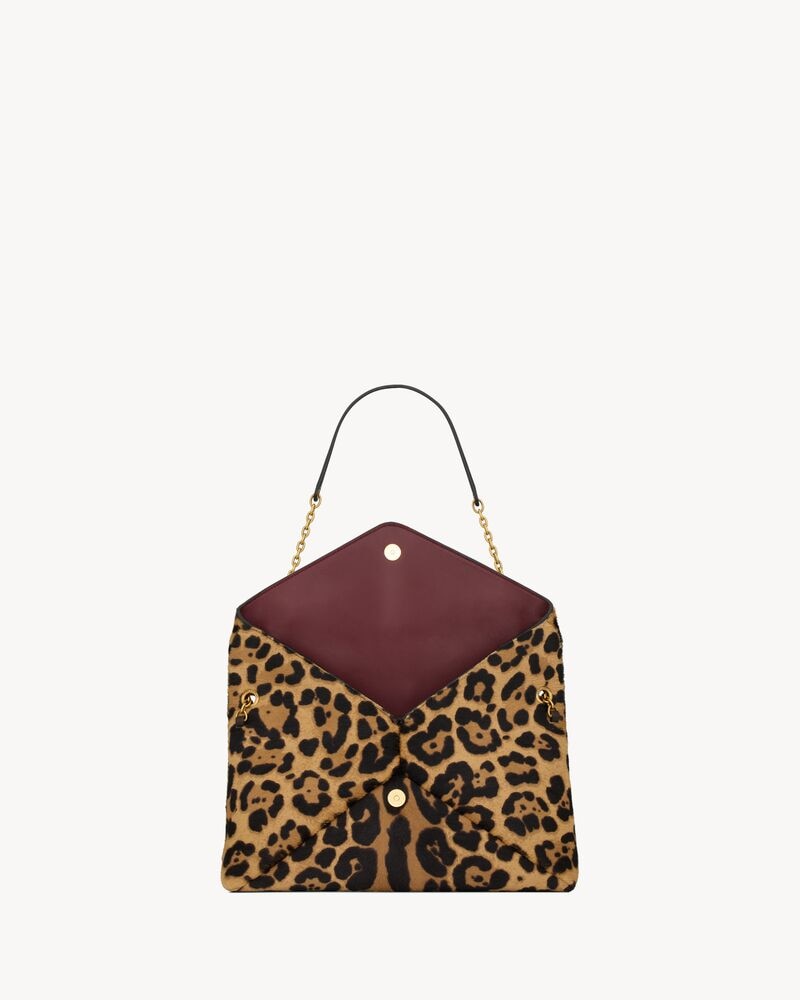 CASSANDRE large pouch on chain in pony hair leather