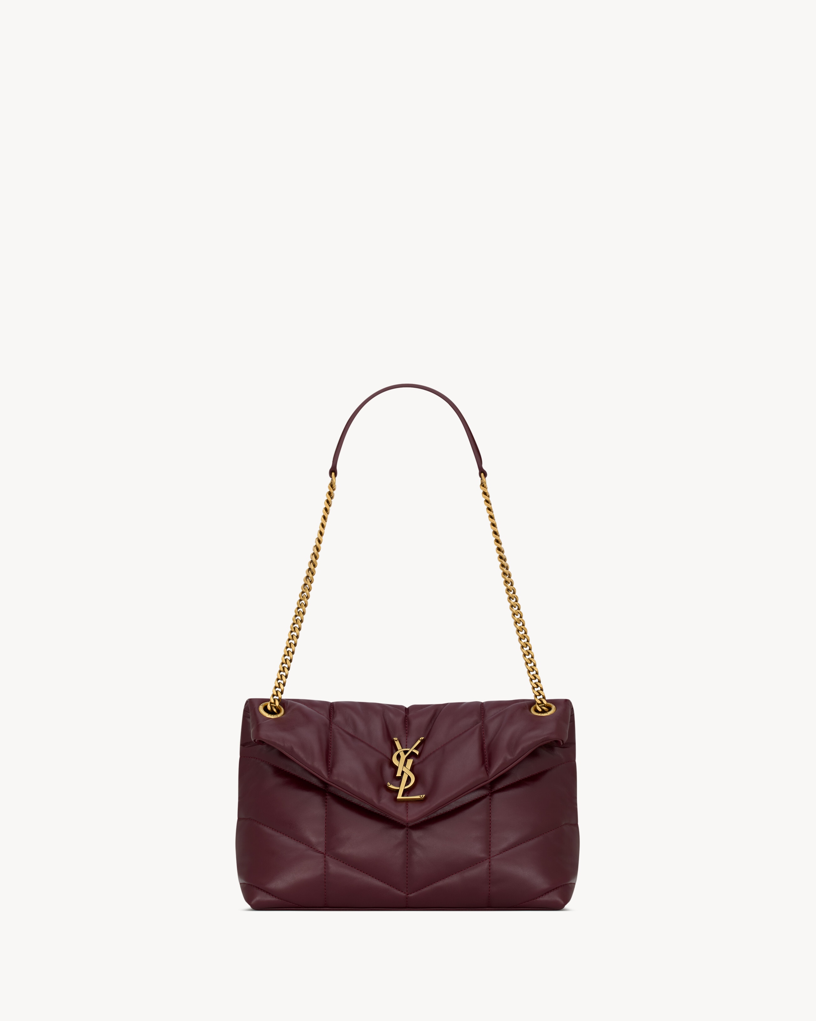 PUFFER small in shiny leather