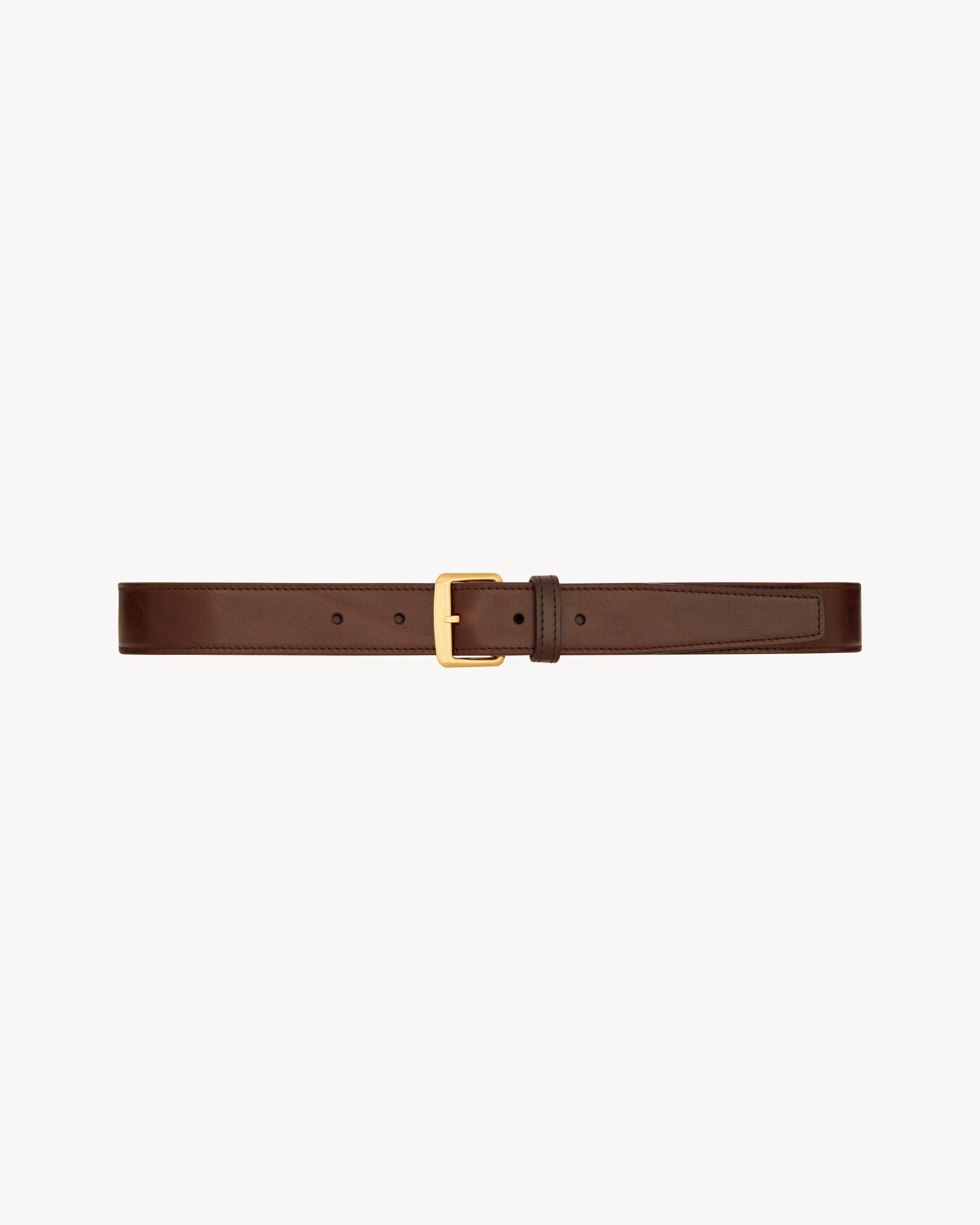 square buckle belt in leather