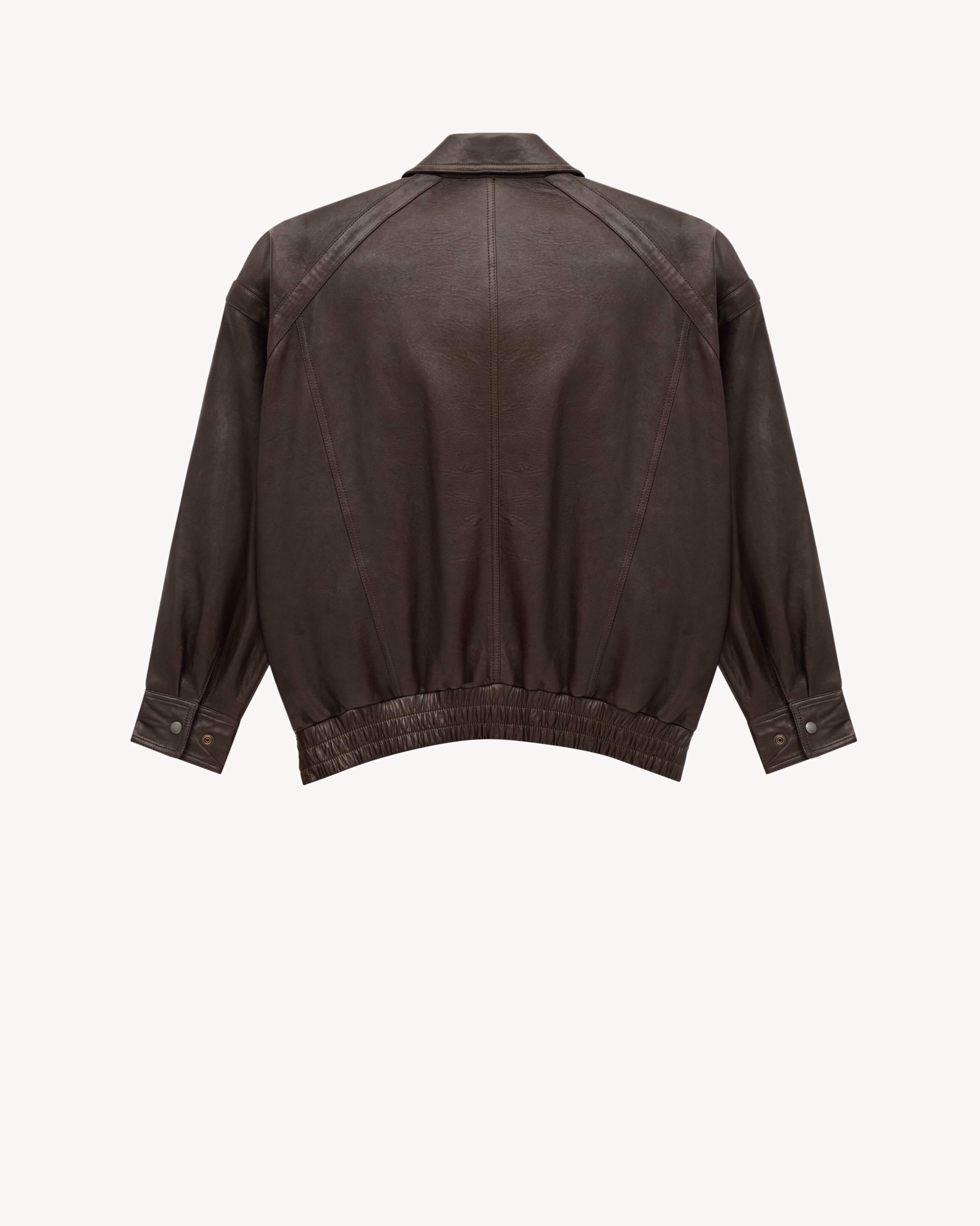 bomber jacket in bubbled lambskin