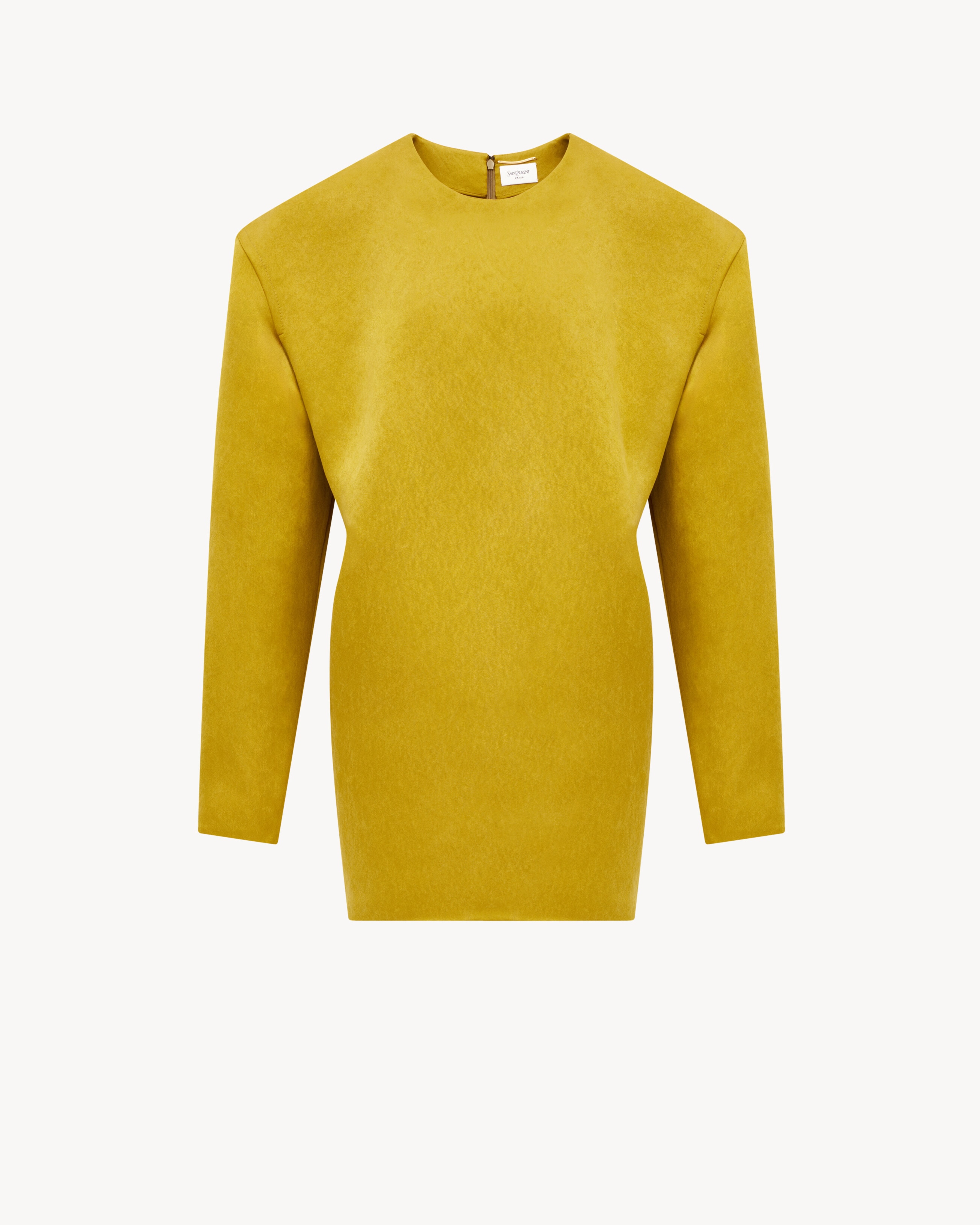 boxy dress in stonewash silk satin