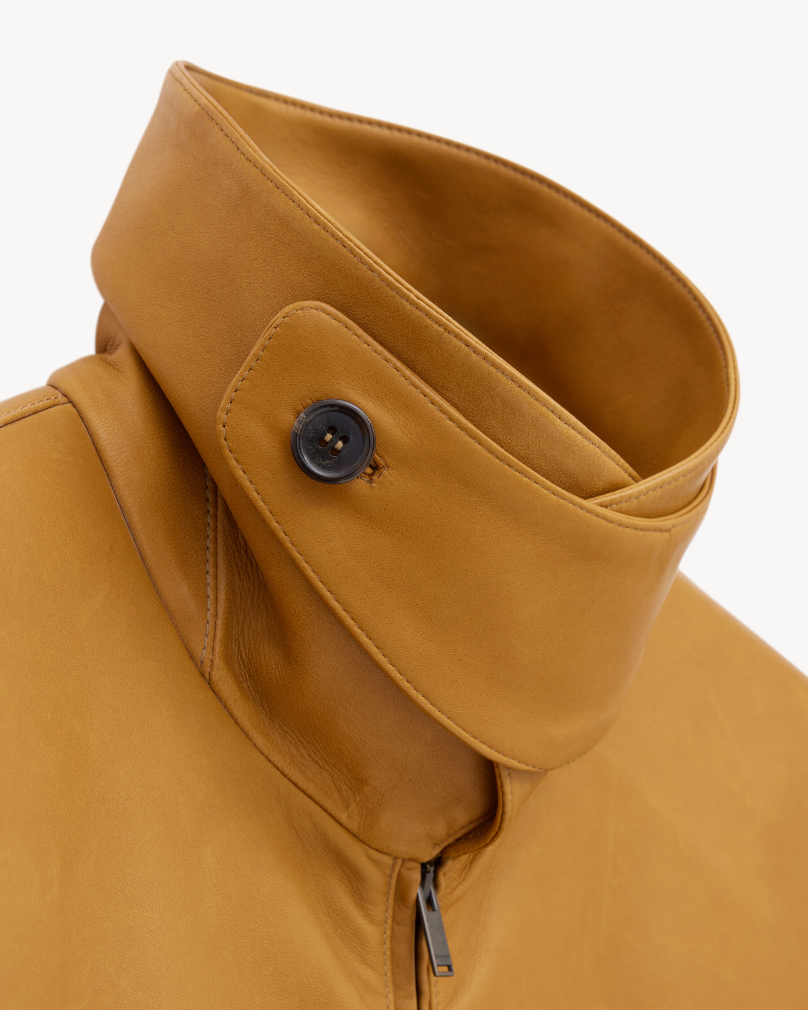 belted jacket in lambskin