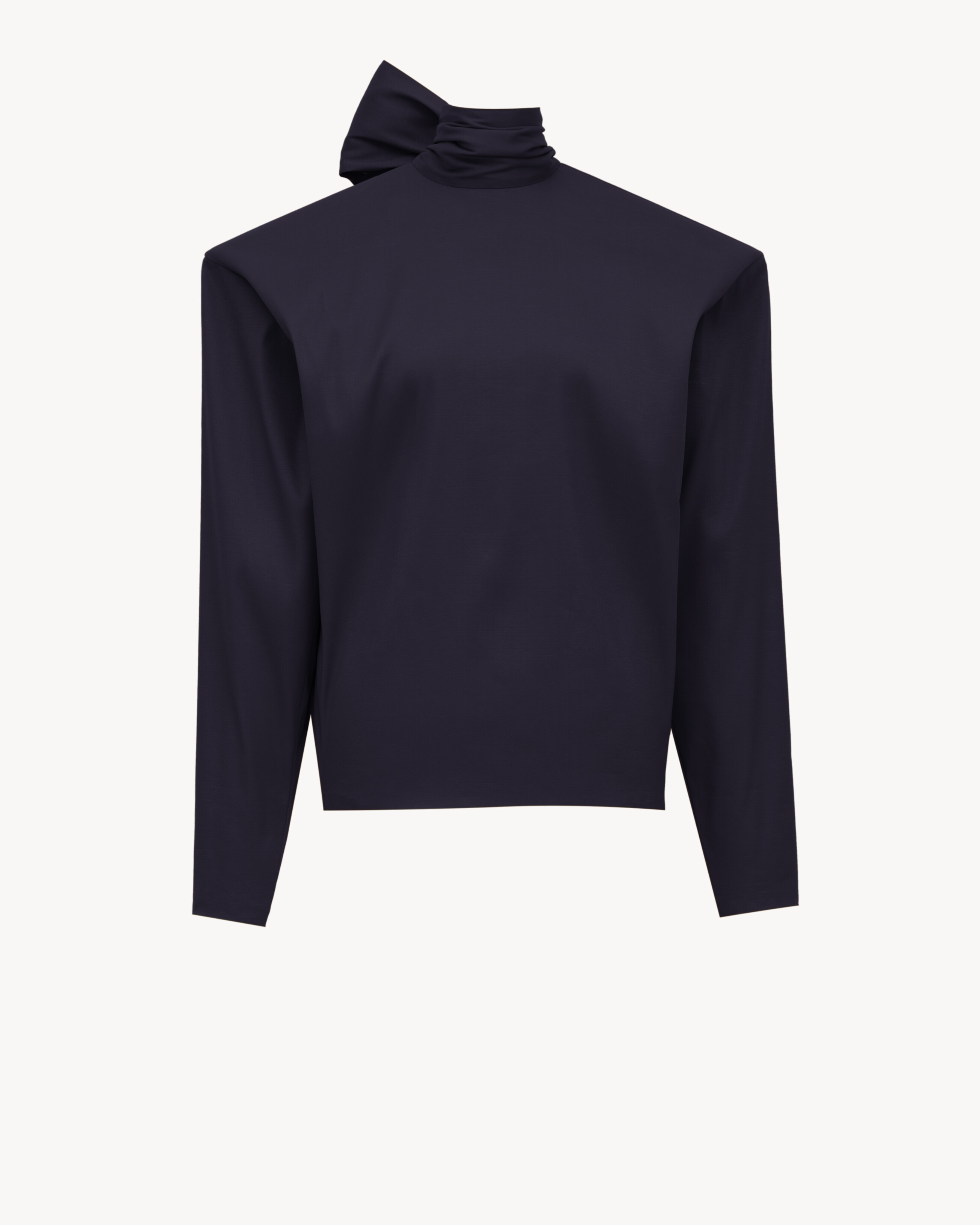 boxy lavallière top in organza