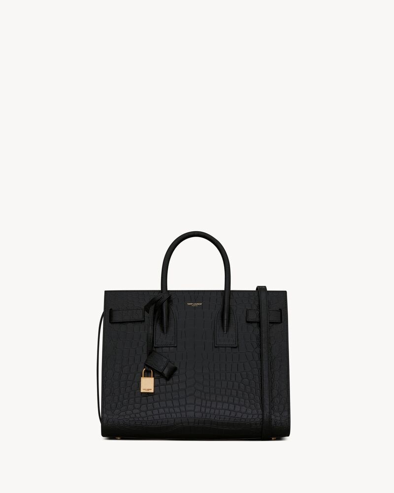 SAC DE JOUR IN CROCODILE-EMBOSSED LEATHER - SMALL