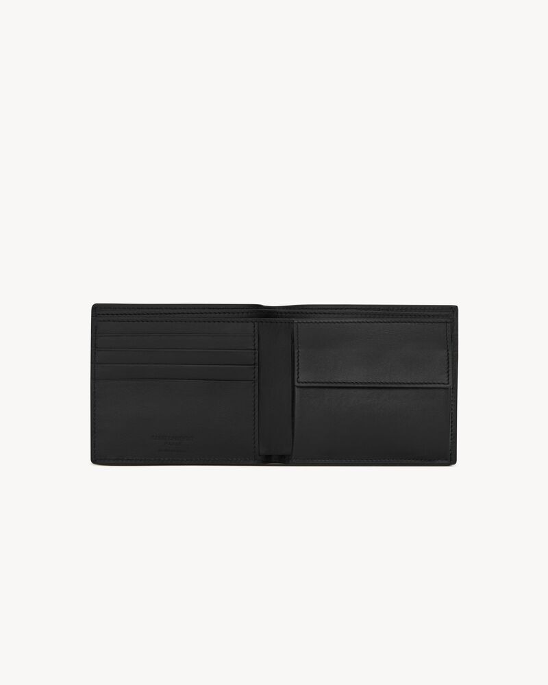 SAINT LAURENT PARIS East/West wallet with coin purse in smooth leather