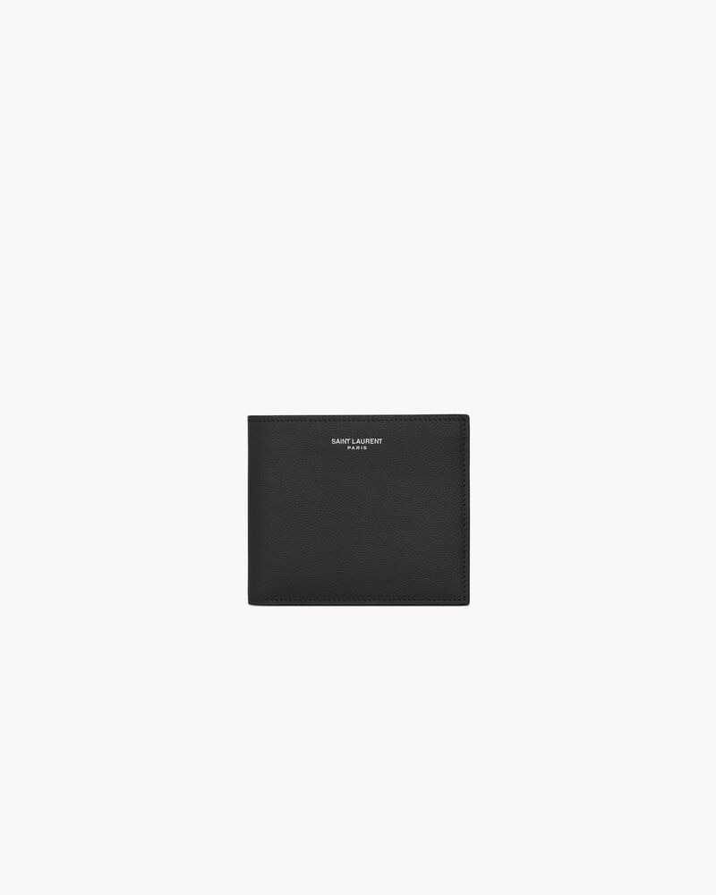 SAINT LAURENT PARIS East/West wallet in grain de poudre leather