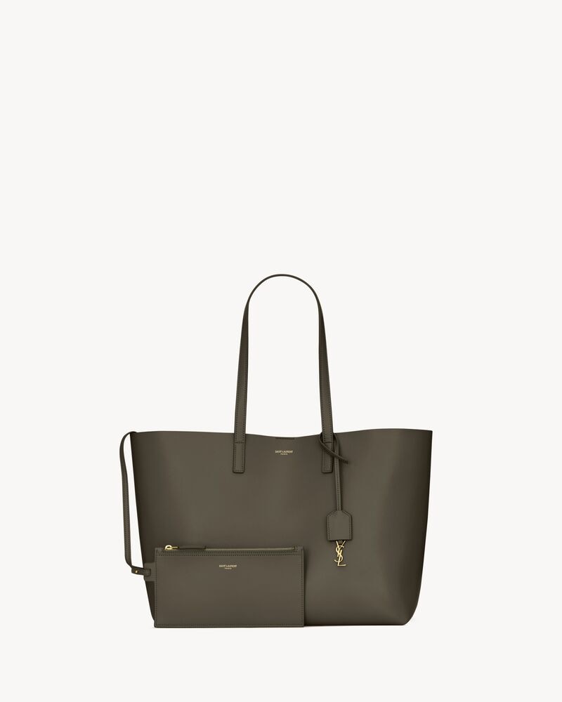 Shopping Saint Laurent in leather