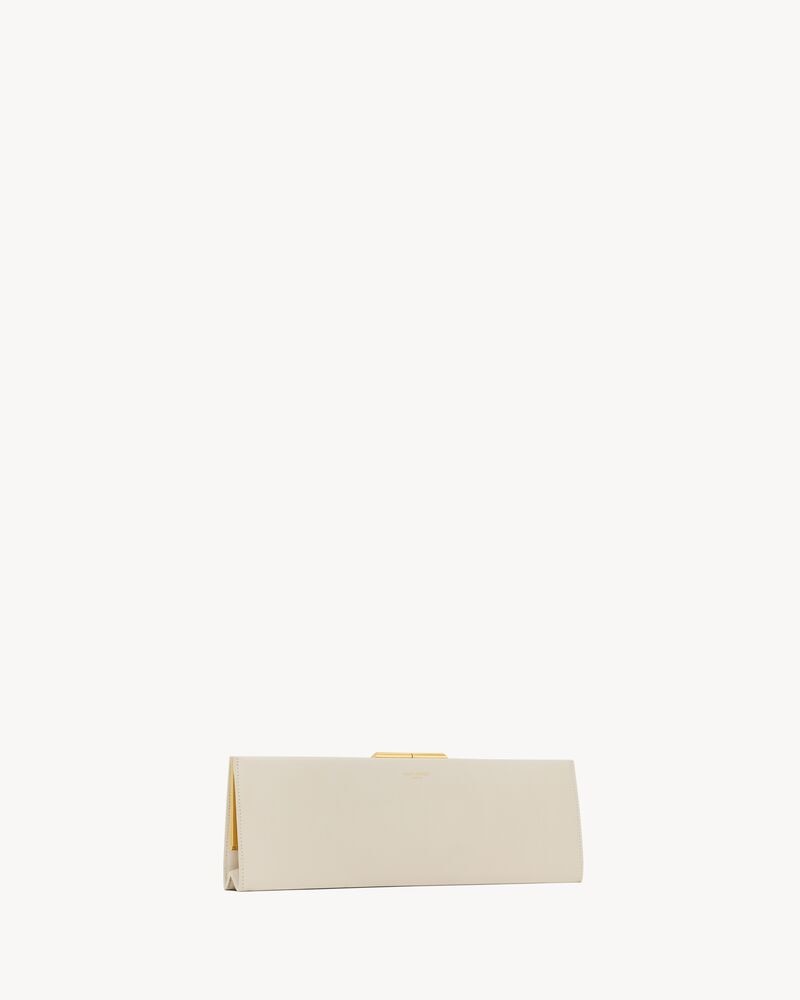 MIDNIGHT large clutch in smooth leather