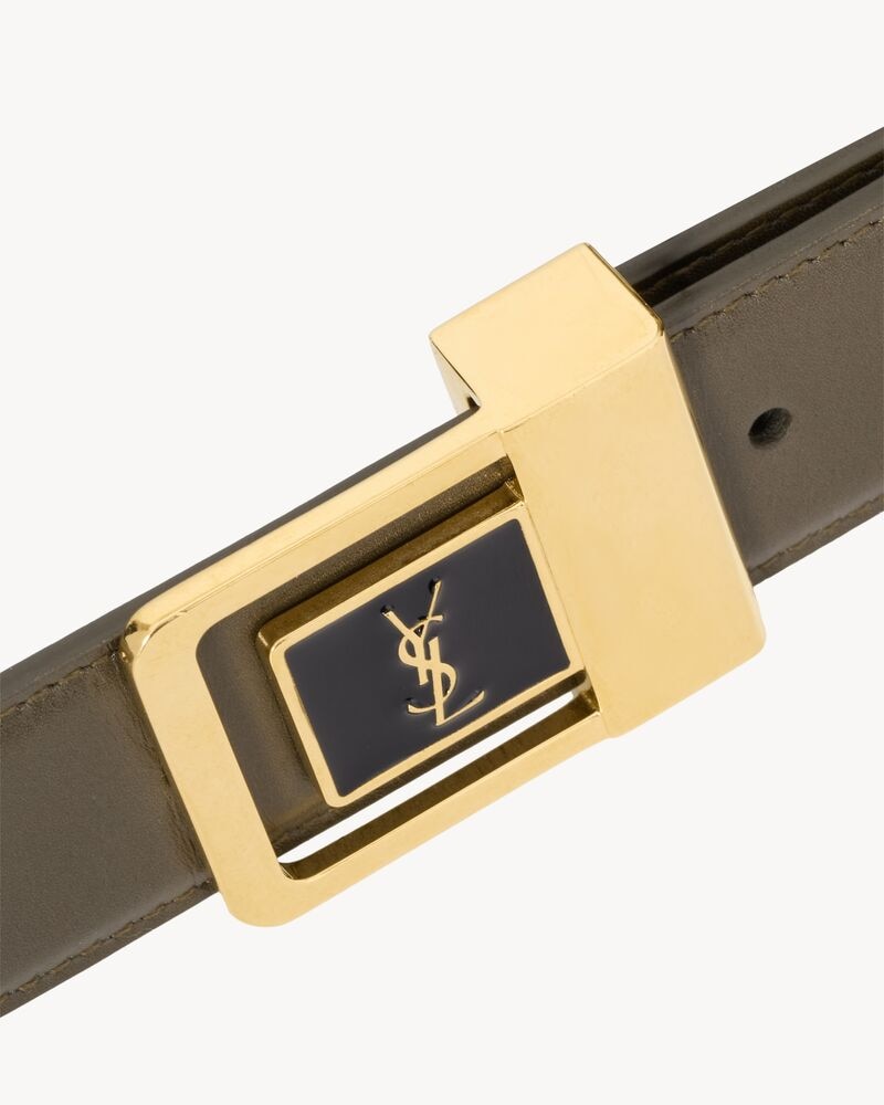 Buckle belt LA 66 in smooth leather