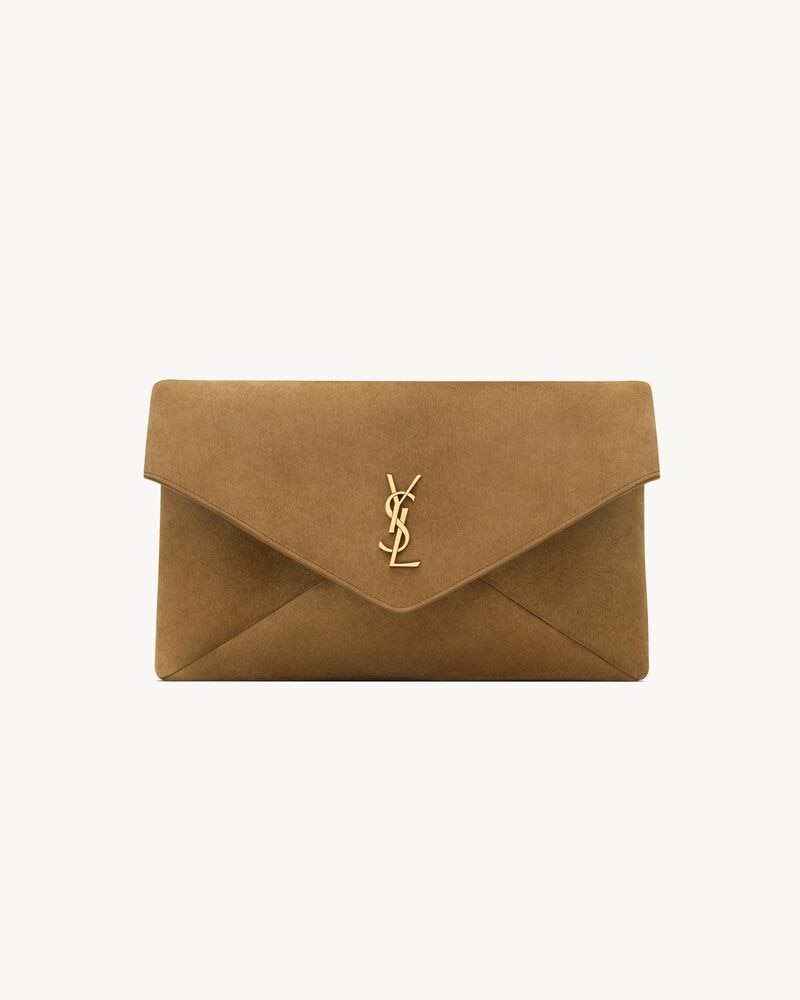 CASSANDRE large envelope pouch in suede