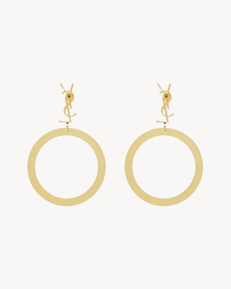 CASSANDRE pendant hoop earrings in metal