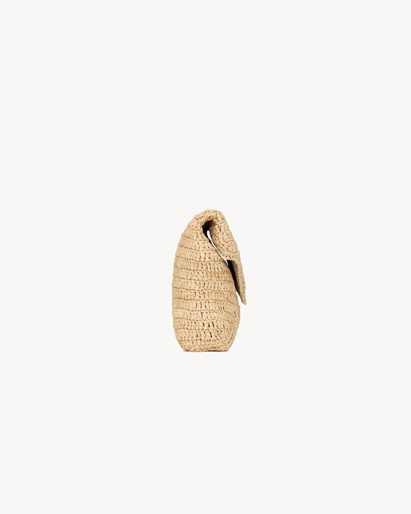 CASSANDRE large envelope pouch in raffia
