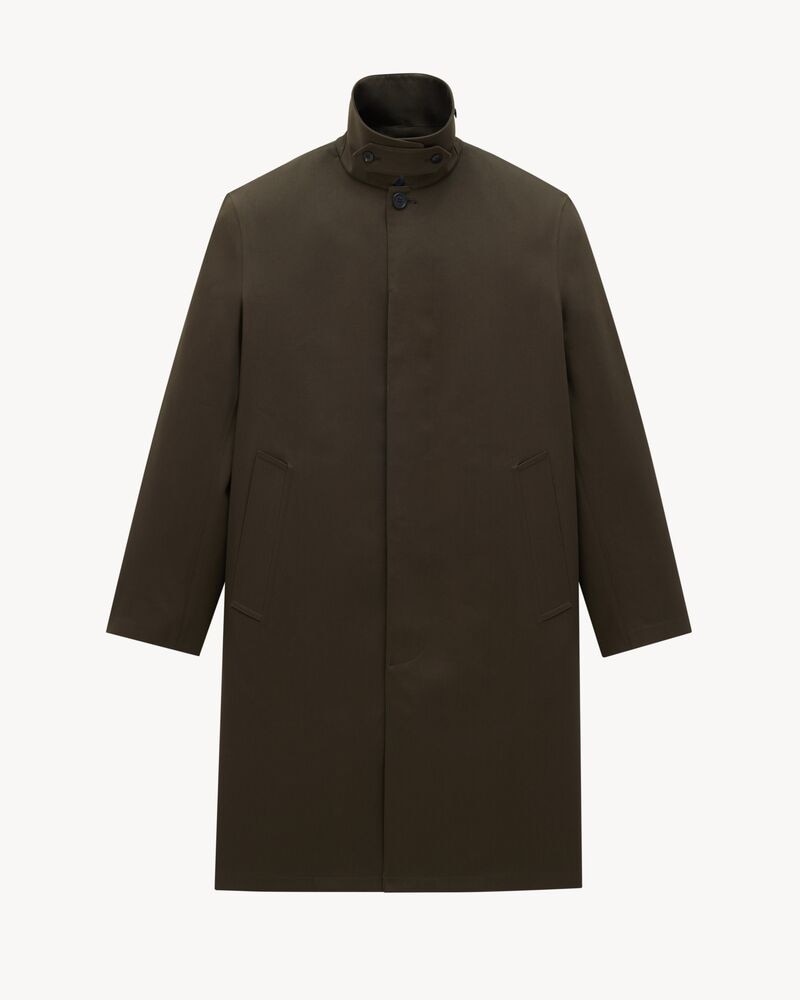coat in water-repellent canvas