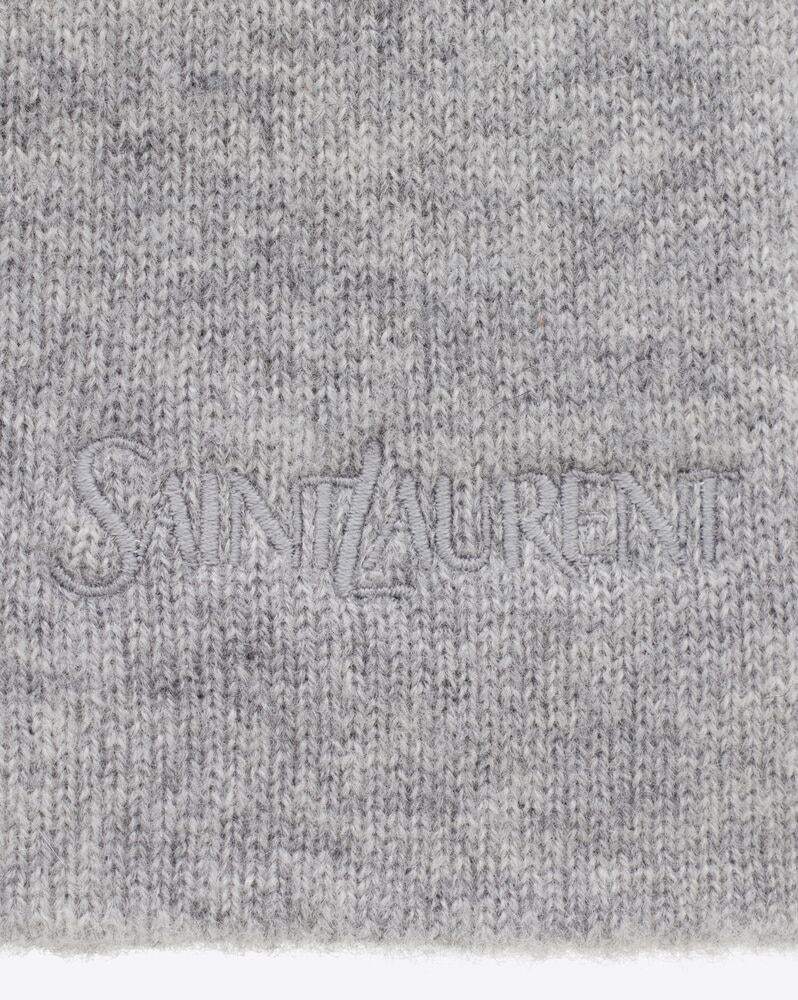 SAINT LAURENT embroidered beanie in cashmere
