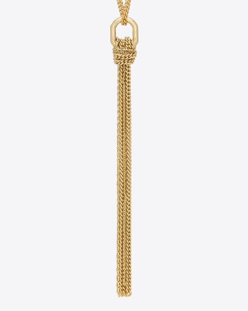 CASSANDRE tassel necklace in metal