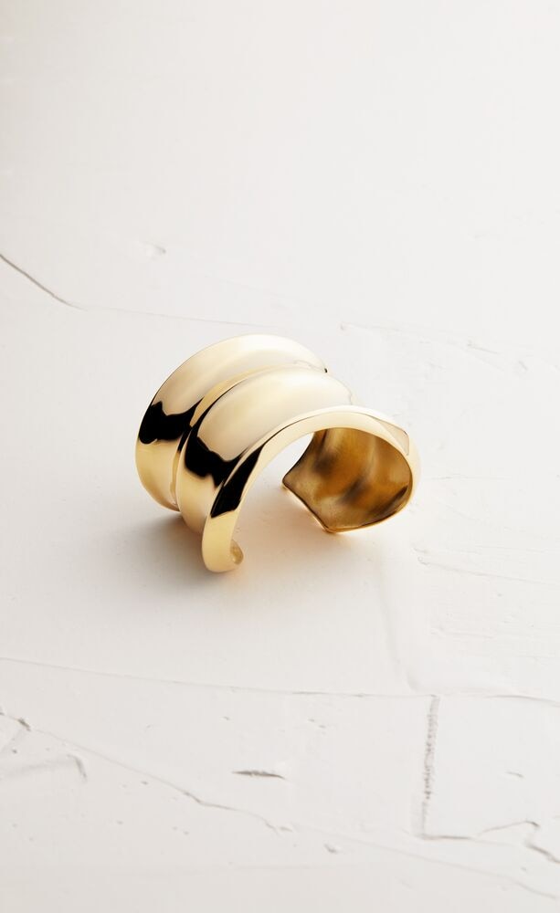 bamboo cuff in 18K yellow gold