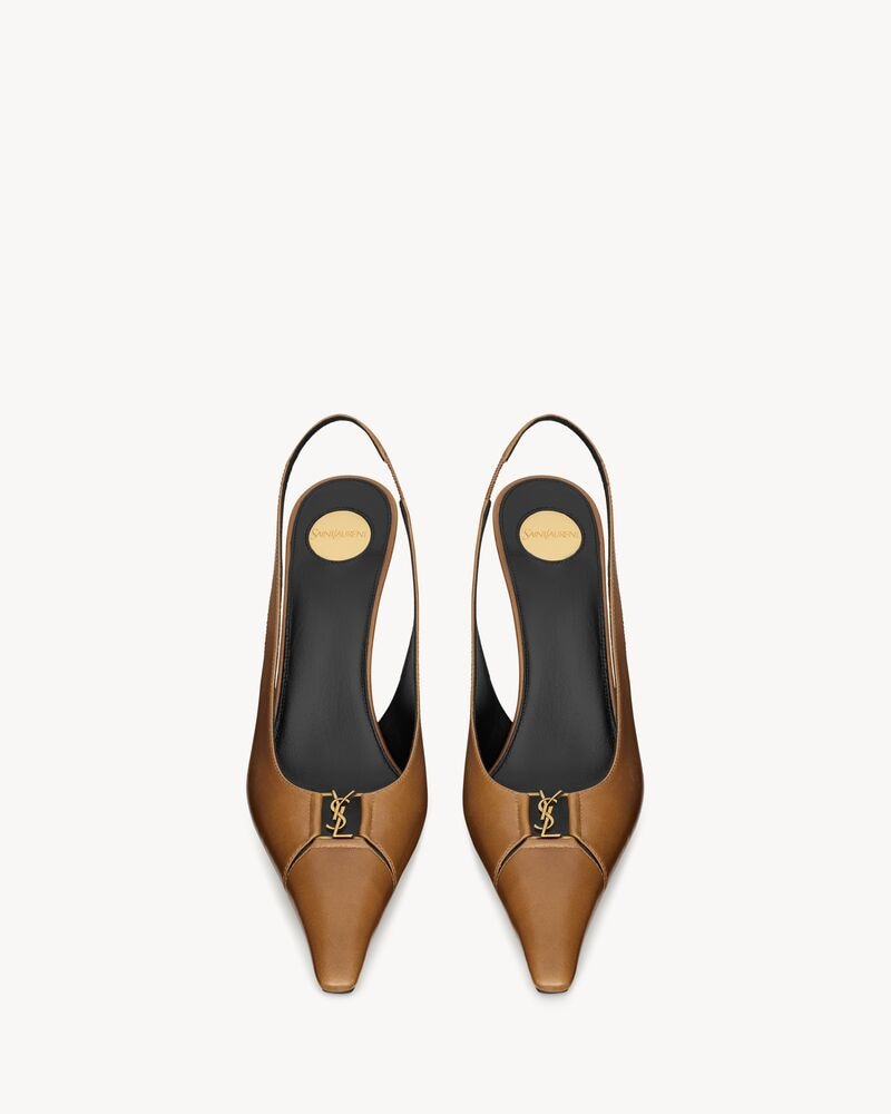 BABYLONE BRETEUIL slingback pumps in smooth leather