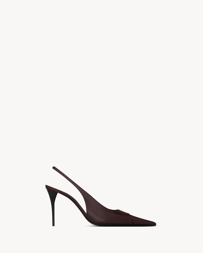 BABYLONE BRETEUIL slingback pumps in smooth leather