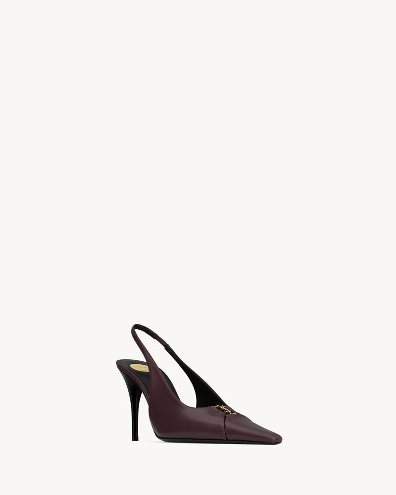 BABYLONE BRETEUIL slingback pumps in smooth leather