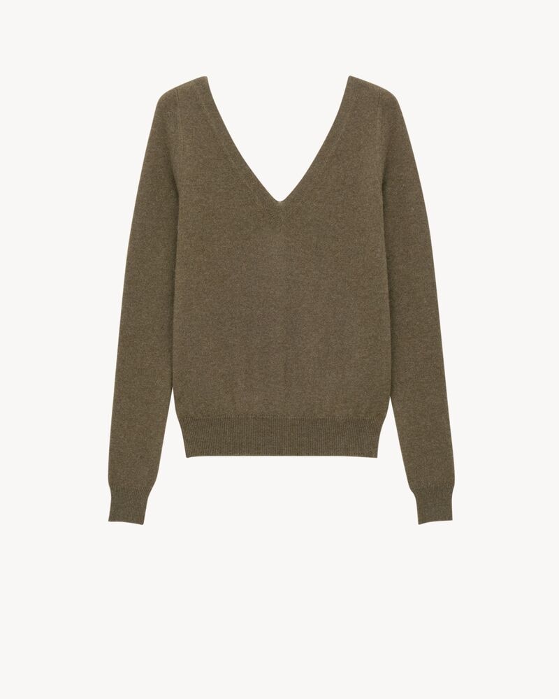 V-neck sweater in cashmere