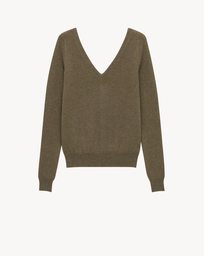 V-neck sweater in cashmere