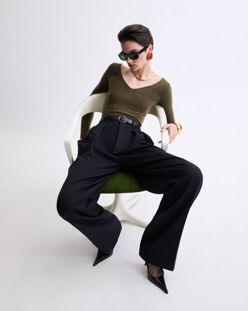 V-neck sweater in cashmere