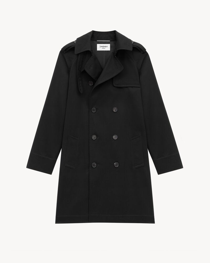 trench coat in cotton gabardine