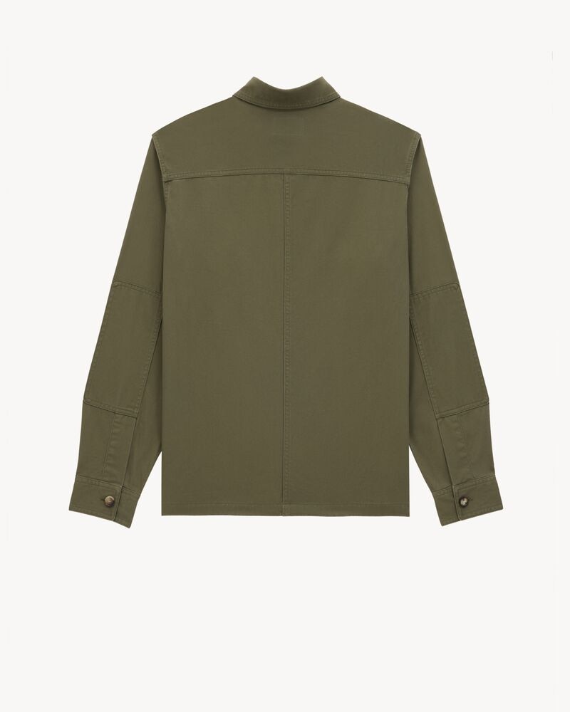 overshirt in cotton twill
