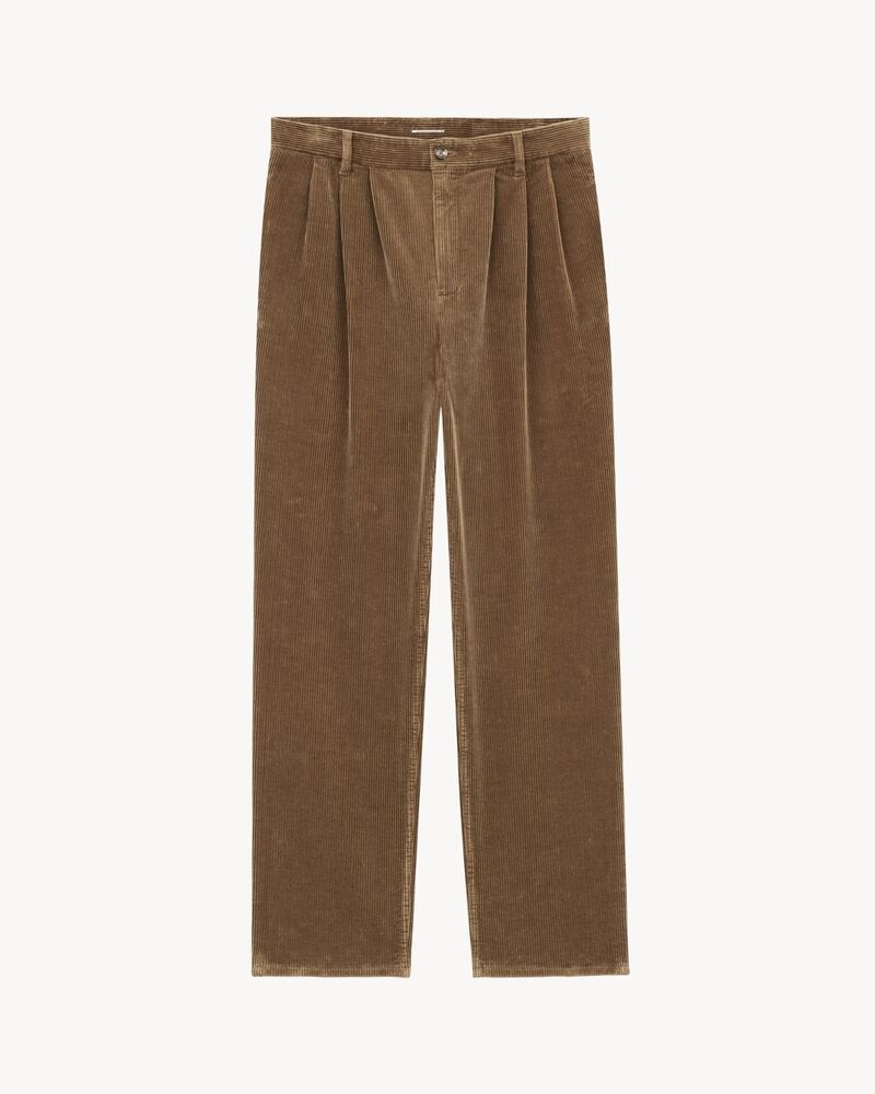 wide-leg pants in corduroy