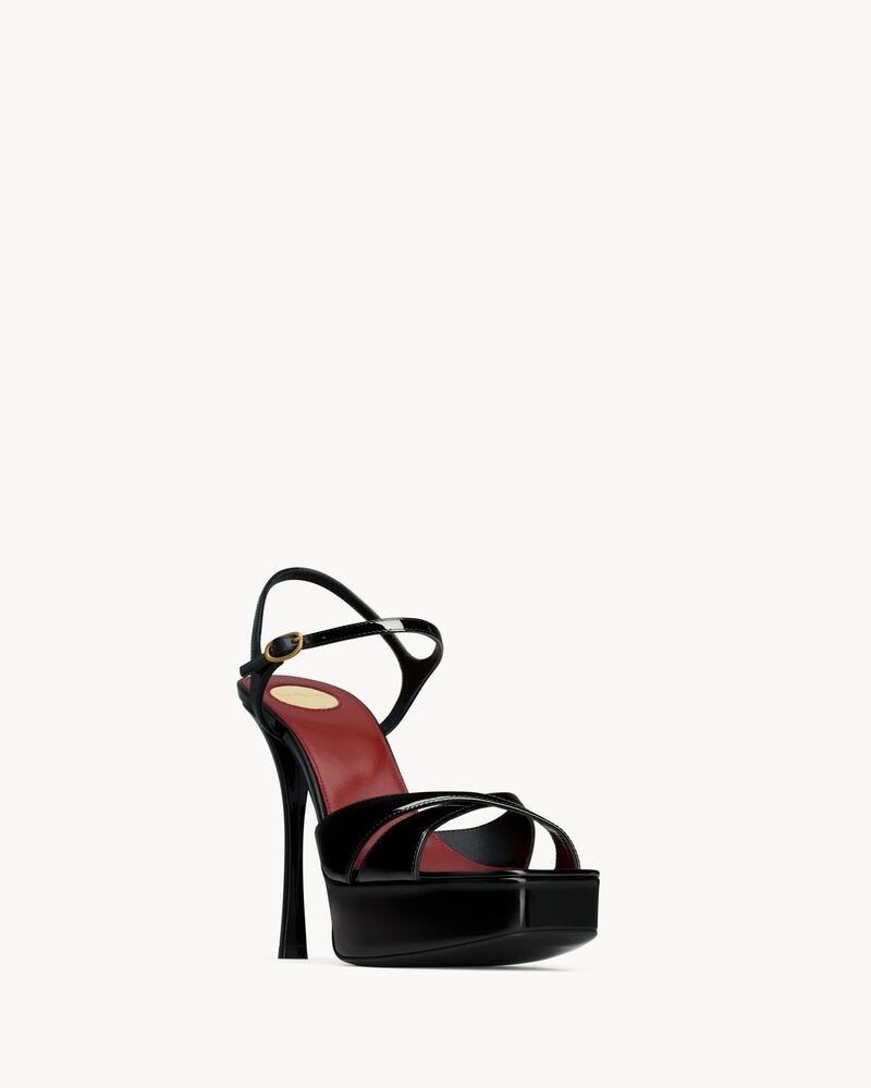 DEBBIE platform sandals in patent leather