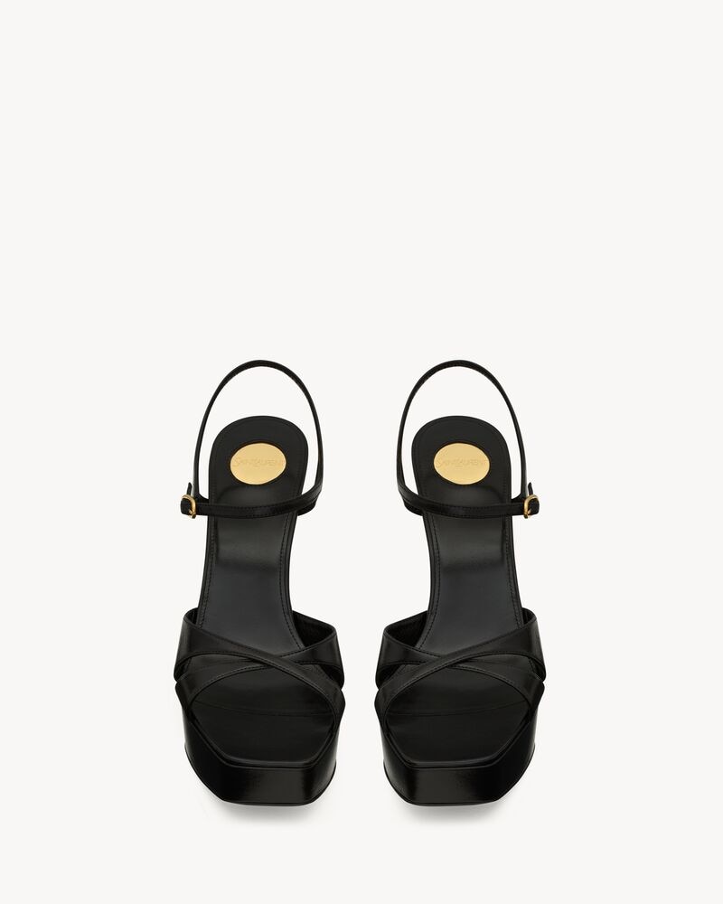 DEBBIE platform sandals in smooth leather