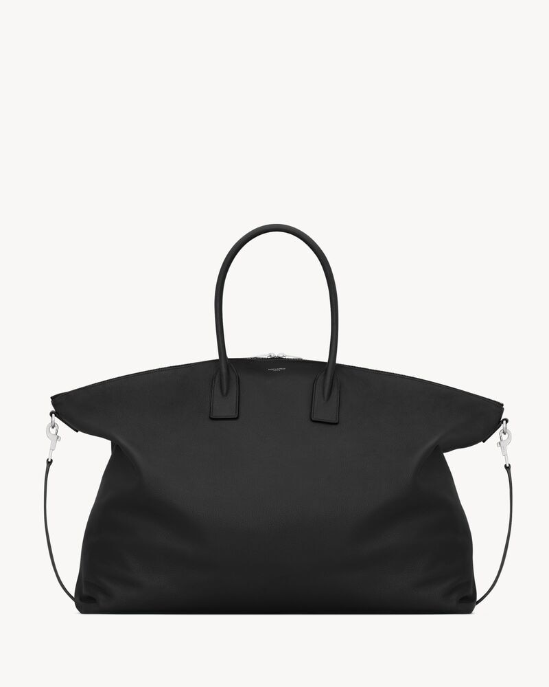 giant BOWLING tote in grained leather