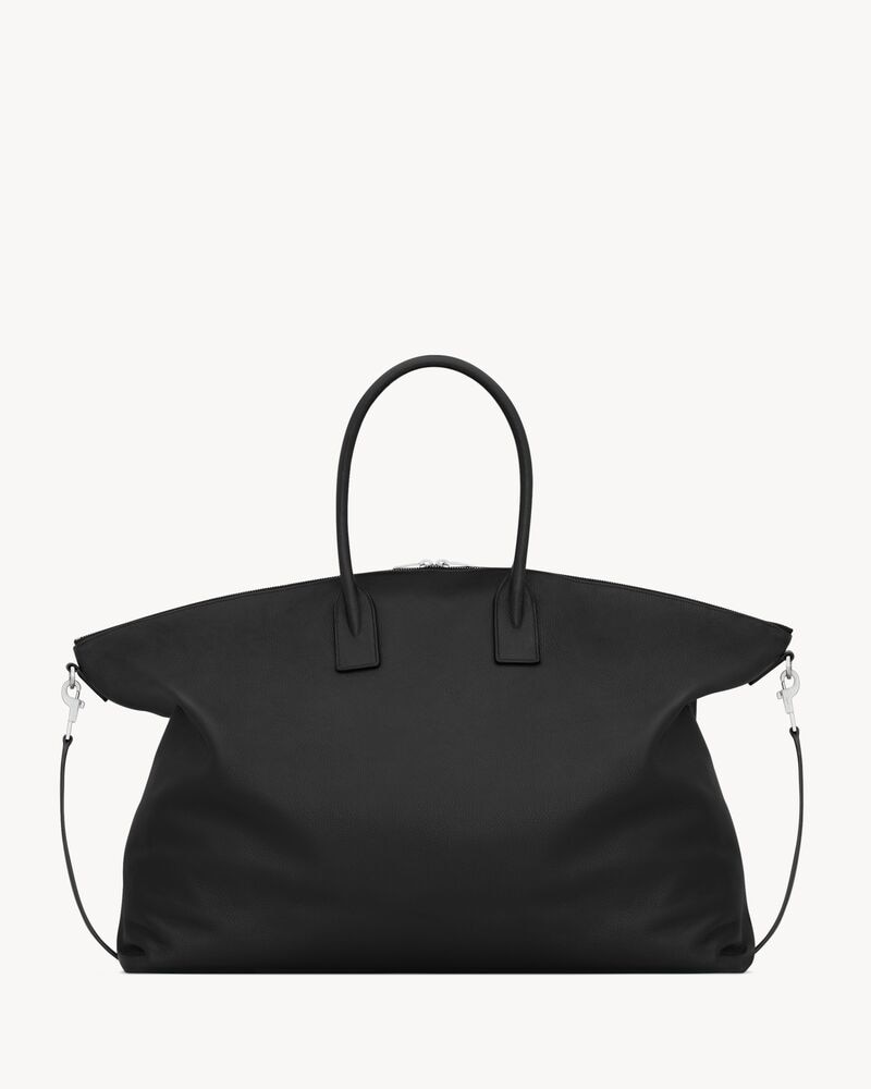 giant BOWLING tote in grained leather