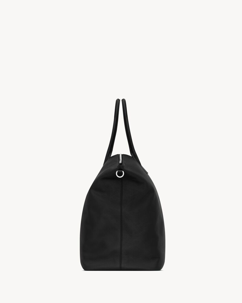 giant BOWLING tote in grained leather