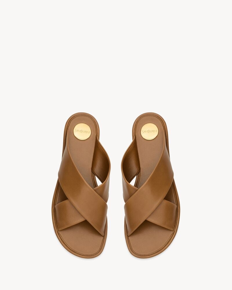 CARLYLE SLIDES in smooth leather