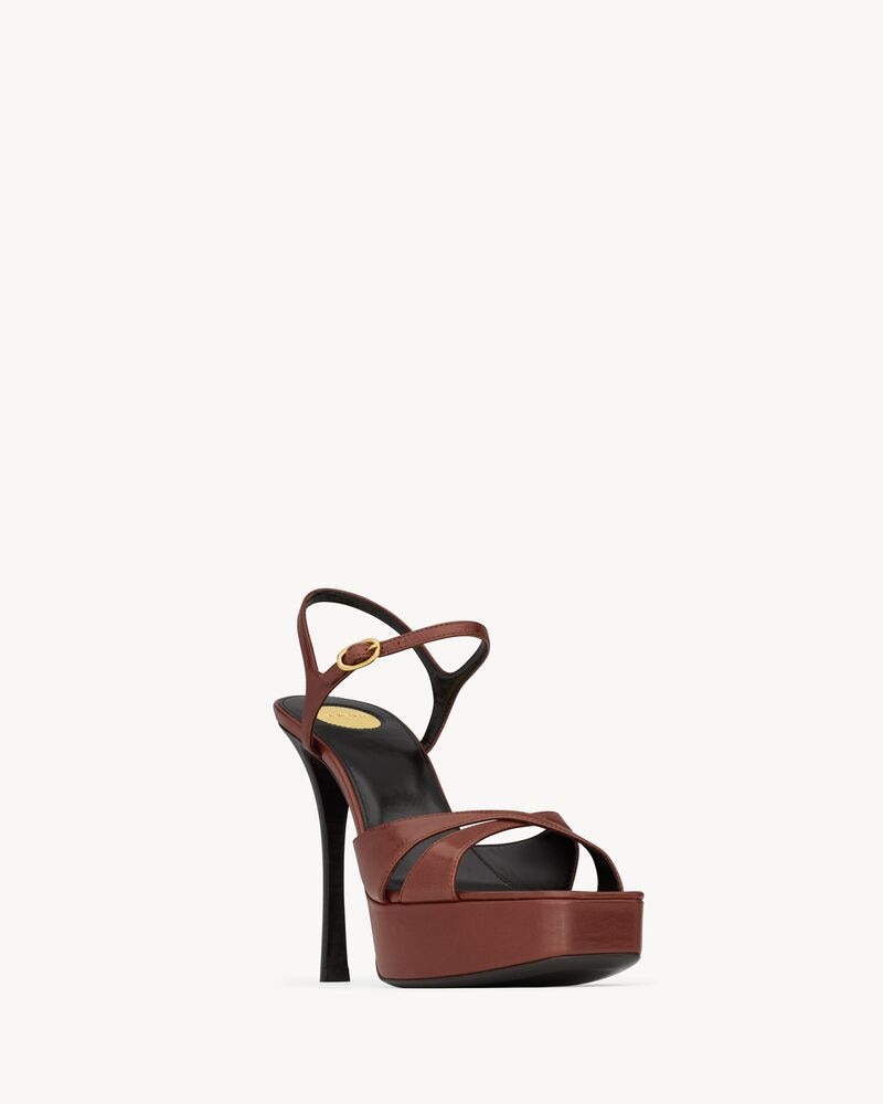 DEBBIE platform sandals in smooth leather