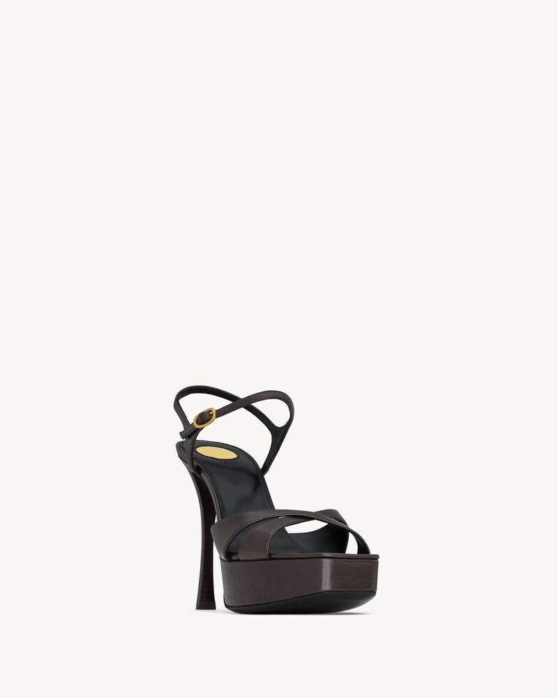 DEBBIE platform sandals in smooth leather