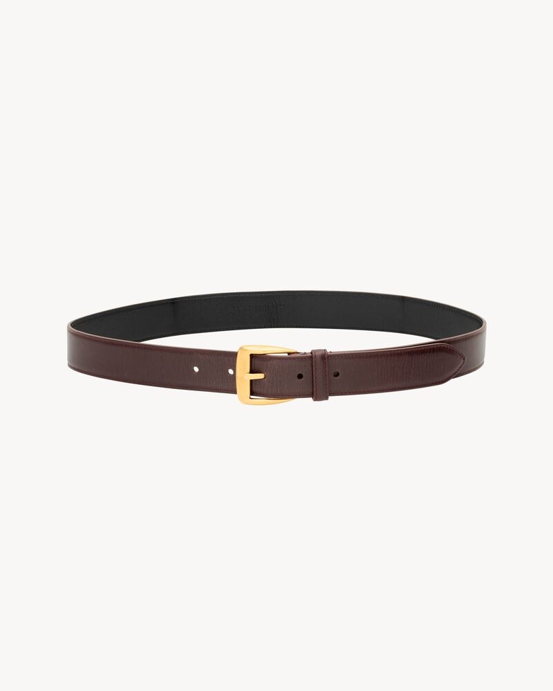 trapezoid belt in leather