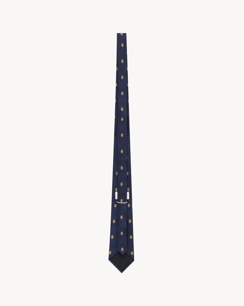 wide tie in medallion silk jacquard
