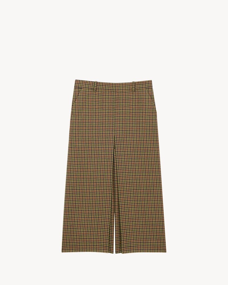 culottes in wool check