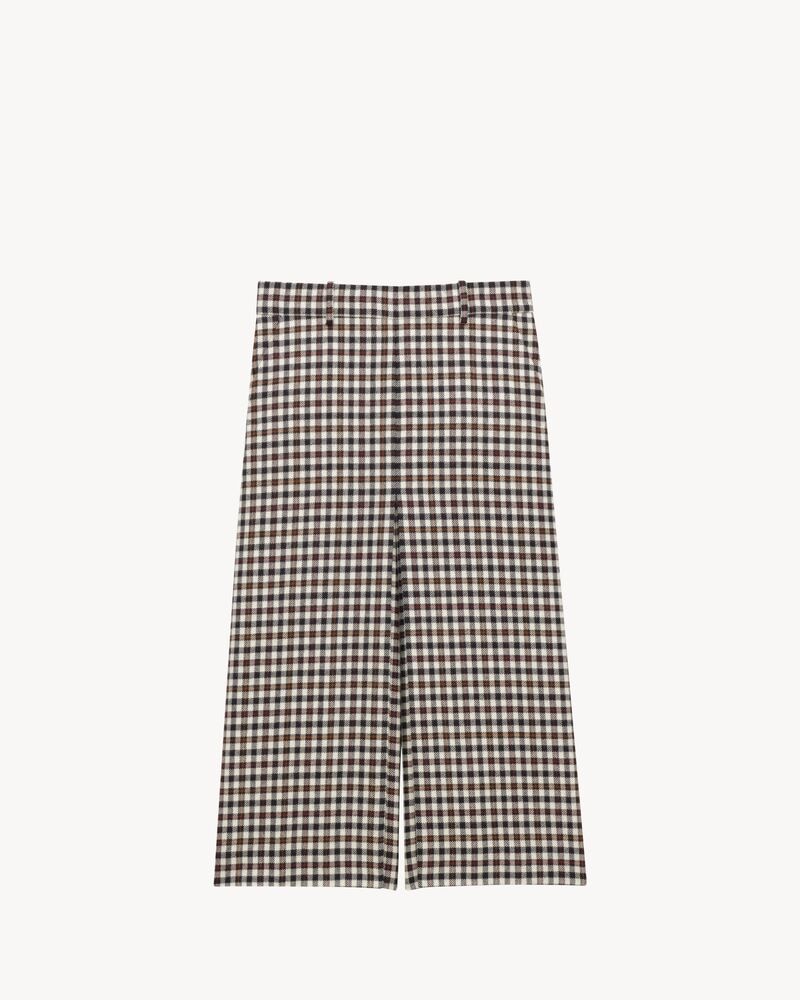culottes in wool check