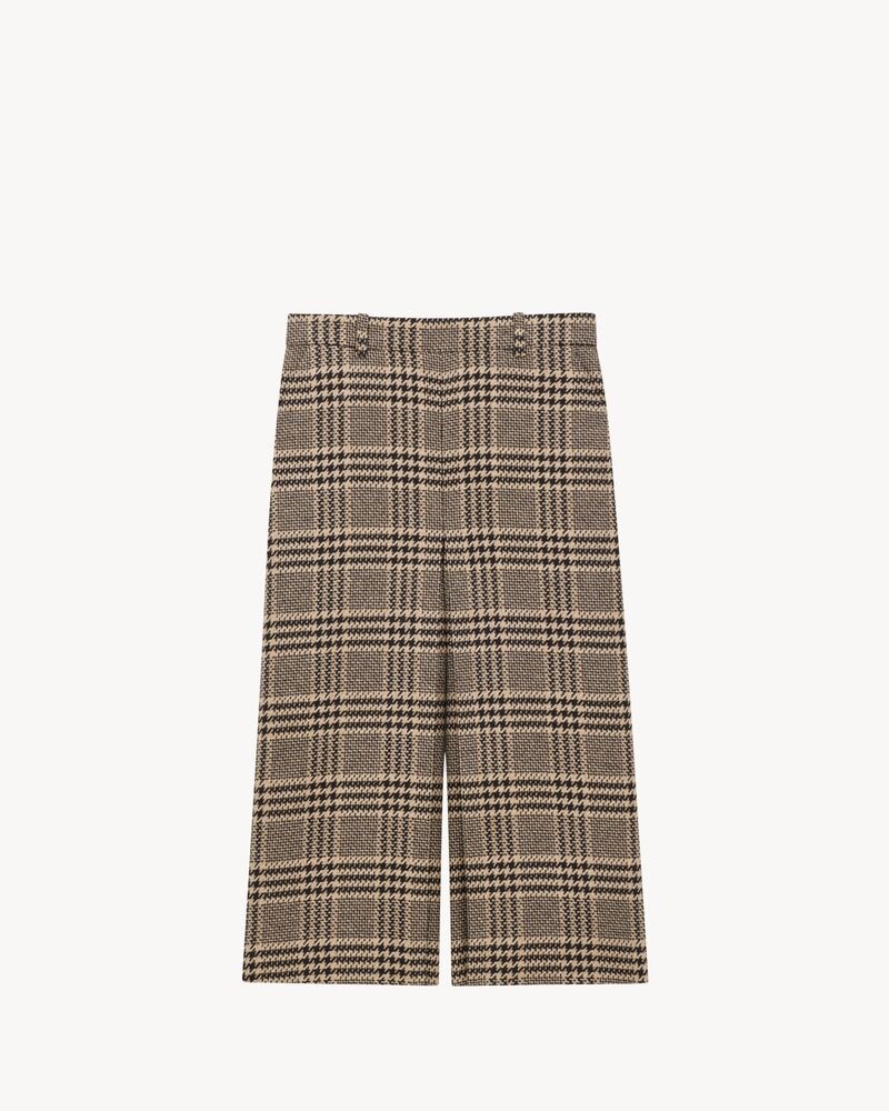 culottes in prince of wale silk and cashmere