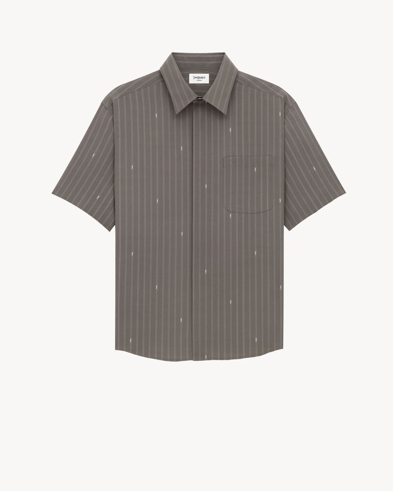 shirt in CASSANDRE stripe silk crepe de chine