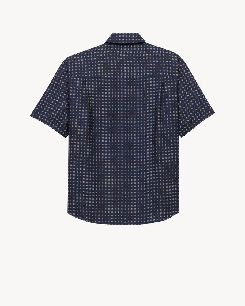 shirt in square silk