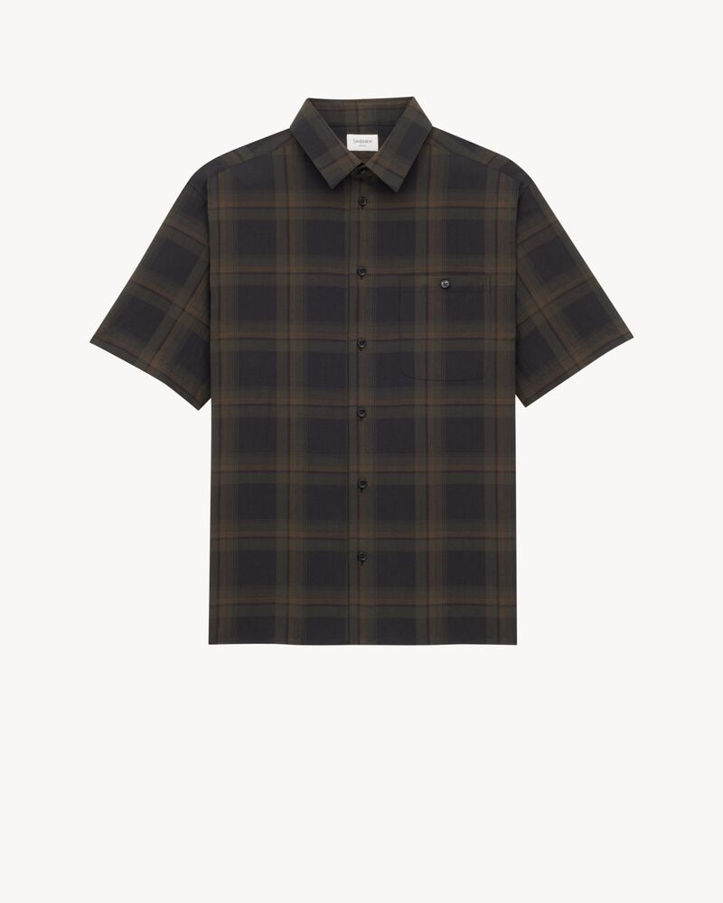 tartan shirt in cotton voile