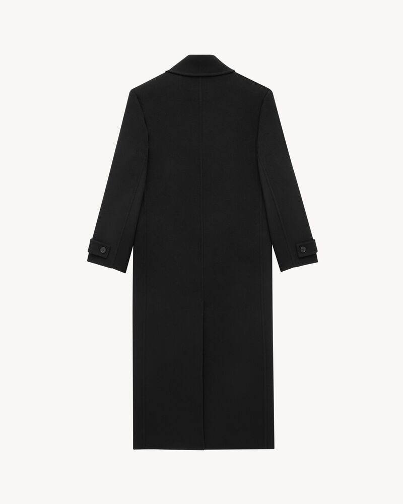 long coat in brushed cashmere and wool